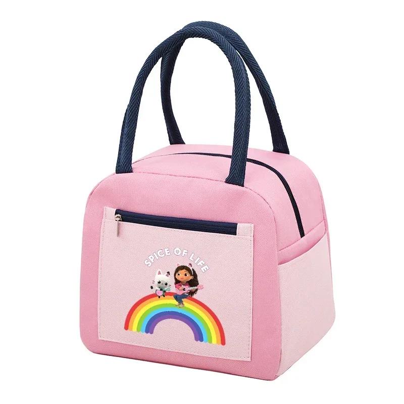 Gabby Dollhouse Saco de almoço impresso para crianças, saco térmico térmico, alta capacidade, mochila escolar isolada, lancheira portátil, sacolas de piquenique - Image 1