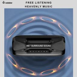 Alto-falante Bluetooth portátil, caixa de som de alta potência Subwoofer impermeável ao ar livre, 360 Omnidirectional Sound Wave Column, cartão TF, 160W - Image 4