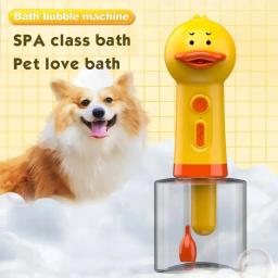 TOUA-Máquina Elétrica Espuma para Pet Cleaning, Carregamento USB, Dispenser Automático Sabão, Acessórios de banho, Pato Amarelo - Image 1