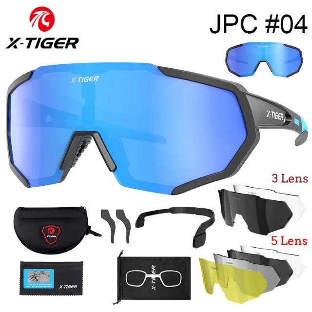 Óculos de Ciclismo X-TIGER Polarizados com Lentes Fotocromáticas para MTB e Estrada - Desempenho e Estilo em Cada Pedalada