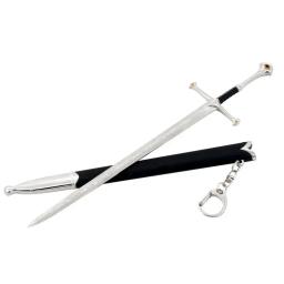 Arma Medieval do Senhor dos Anéis F, Aragorn Brilhante, Narthil Metal Katana, Espada Samurai, Chaveiros, Presentes de Brinquedo, 18-22cm - Image 1