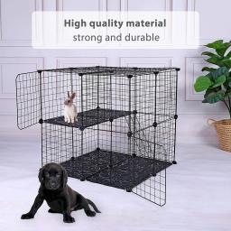 Gaiola de arame para gatinho, caverna de caixa, multifuncional, dormindo jogando canil, chinchilas, pequenos animais, bricolage - Image 3
