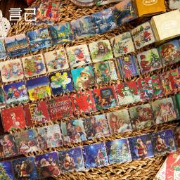 Fita adesiva para recados de Natal, fitas Washi, Material DIY, artesanato decorativo, planejadores de presentes, 6pcs - Image 1