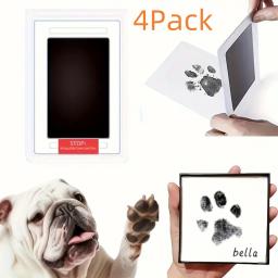 Pet Paw Print Almofada de tinta para cães e gatos, memorização Memorial Supplies, Pegada Pad, 4Pack - Image 1