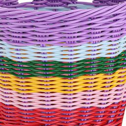 Handwoven cesta dianteira de bicicleta com Bell e Tassel adesivos, guidão frontal ajustável, acessórios de bicicleta para crianças e adultos - Image 6