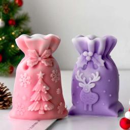 Saco de presente de natal vela molde de silicone diy alívio elk árvore enfeites de natal artesanal aroma cera artesanato resina molde férias casa deco - Image 5