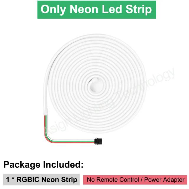 Fita de Luz LED Neon RGB para Quarto com Controle Alexa e Wi-Fi - Disponível em 2m, 5m, 8m, 10m e 12m com 96 LEDs