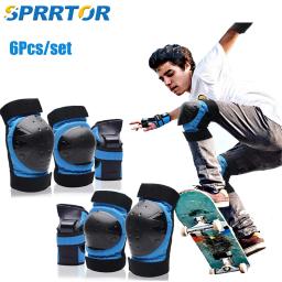 Joelheiras cotoveleiras protetores de pulso 3 em 1 conjunto de equipamentos de proteção para skate ciclismo patinação scooter bicicleta crianças/adultos - Image 1
