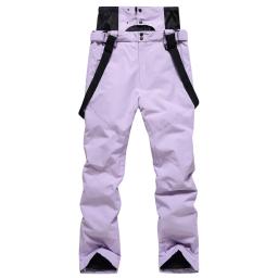 Calças de esqui com suspensórios para homens e mulheres, calças de neve, snowboard, proteção de cintura, windproof, impermeável, quente, casal, inverno, novo - Image 3
