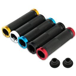 Punhos antiderrapantes do guiador para mtb, feito de borracha, alloy lock, acessórios de ciclismo, bmx - Image 1