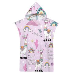 Toalha de banho de praia Microfiber Quick Dry Large, capa com capuz, wetsuit, poncho para filhos, roupão para nadar surf, adulto, criança, manto - Image 2