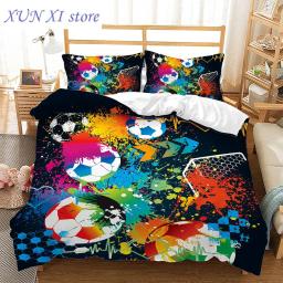 Conjunto de cama de futebol americano para meninos e meninas, futebol consolador, queen size capa de edredão para crianças, colcha esportiva, novo - Image 1