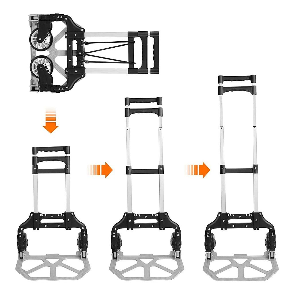 Caminhão De Mão Dobrável De Liga De Alumínio, Carrinho de mão portátil, Carrinho para bagagem de viagem, Carrinho de compras - Image 1