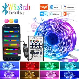 Tuya LED RGB Strip Light, Smart Wifi, Dream Color Ribbon Iluminação, Lâmpada Endereçável, Suporte Alexa Google, USB, WS2812B, 5V - Image 1