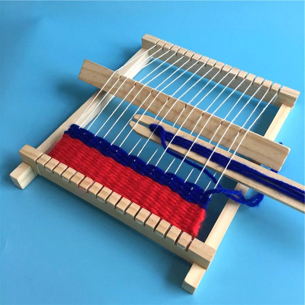 Máquina De Tricô De Mão De Madeira, DIY Weaving Frame, Ferramenta De Tecido Ajustável, Feito À Mão Para Iniciantes, Brinquedo Intelectual, Brinquedo DIY para Crianças - Image 1