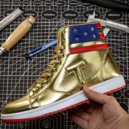 Tênis de corrida antiderrapante de cano alto masculino, bota de tornozelo, sapato dourado, tênis de ginástica, nunca envolvente, moda casual - Image 2