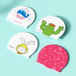Boné infantil de natação silicone de alta elasticidade, cartoon profissional impressão, vários estilos bonitos, macio e impermeável, novo - Image 3