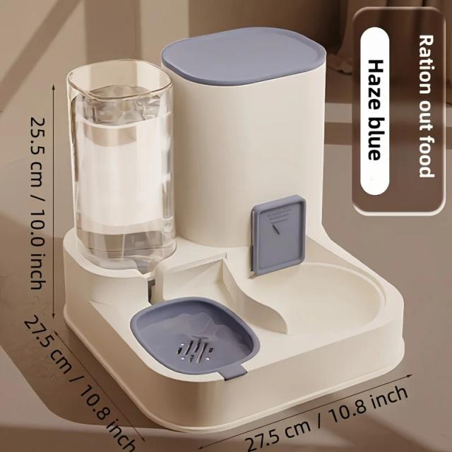 Alimentador e Bebedouro Automático 2 em 1 para Gatos com Grande Capacidade e Design Destacável para Uso Interno