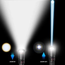 USB recarregável lanterna led, alta potência, zoom tocha tática, caça ao ar livre, pesca, caminhada, lanterna de emergência, camping, 300w - Image 4