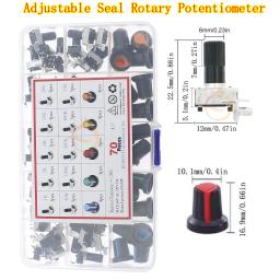 Kit de potenciômetro duplo único de 3 pinos 5 pinos 6 pinos B1K 2K 5K10K 20K 50K 100K 250K 500K 1M - Image 6