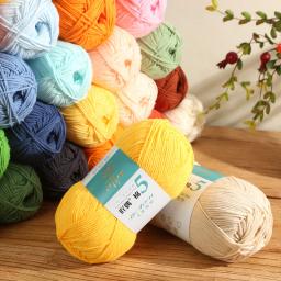 Fio acrílico para projeto artesanal, Macio, Pele-Friendly, Não-encolhimento, Fios de tricô, Atacado, 5Ply, 60% Algodão, 40%, 100g - Image 3