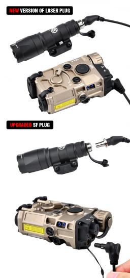 Dupla Função Interruptor de Pressão Remoto, Lanterna Tática, Caça Acessório, SF Plug Arma Luz, Botão Constant, Wadsn M300 M600 - Image 2