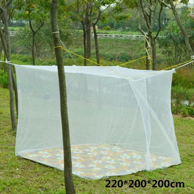 Mosquiteiro Branco Grande para Camping - Tenda Portátil à Prova de Insetos para Viagens e Dormidas ao Ar Livre