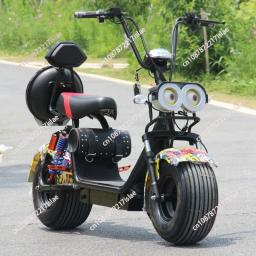 Novo veículo elétrico grande pneu largo scooter adulto de duas rodas veículo off-road bateria carro scooter motocicleta carro esportivo - Image 3