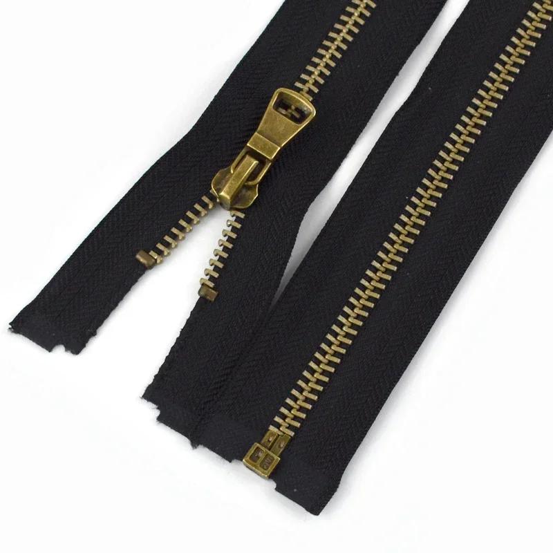 Meetee-Zíperes metálicos para costura, zíper aberto, acessórios de mochila, fechamentos para roupas, decoração, 5 #, 40 cm, 50 cm, 60 cm, 70 cm, 80cm, 2 PCes, 5 PCes - Image 1