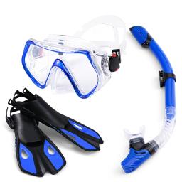 Máscara De Mergulho Profissional E Snorkel, Equipamento De Mergulho, Snorkeling De Ângulo Largo, Barbatanas De Barbatanas, Flipper Panorâmico - Image 5