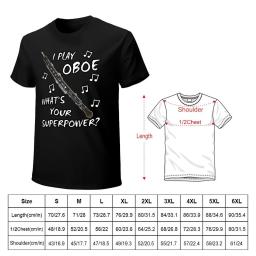 Woodwind Músico T-Shirt para Homens, Engraçado Camisetas, Eu Jogo Oboe Qual É A Sua Superpotência, Roupas Kawaii, Tamanhos Plus - Image 2