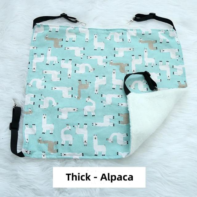 Cama Suspensa Ajustável para Animais de Estimação com Gaiola Dupla Face, Ideal para Gatos e Pequenos Animais