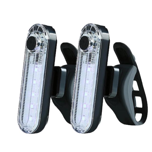 Conjunto de Luzes LED para Bicicleta: Farol Dianteiro e Traseiro Recarregável para Segurança Noturna
