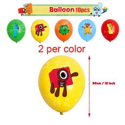 Desenhos animados personalizados número látex balão banner, decoração de festa de aniversário, foto fundo, adereços fotografia, chuveiro de bebê, crianças - Image 3