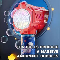 Pistola de bolhas totalmente automática, máquina de bolhas de foguete, soprador automático com brinquedo líquido de bolhas para crianças, praia, presentes de bolhas ao ar livre - Image 5