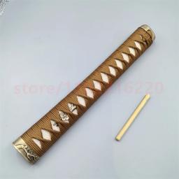 Alta qualidade 26cm tsuka lidar com punho de cobre latão fuchi kashira menuki para japão real japonês samurai katana espada acessórios agradável - Image 6