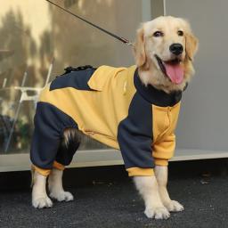Macacão de Algodão Impermeável para Cães Perna Coberta, Casaco Pet, Roupa de Cachorro, Casaco Quente para Cães Médios Grandes, Labrador, Buldogue, Inverno - Image 1