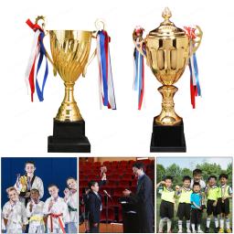 Gold Award Troféu Copas, Escultura em metal Troféus para o vencedor, Copas de futebol infantil, Lembranças infantis - Image 1