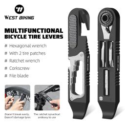 WEST BIKING-Portátil Bicicleta Tire Lever Multitool, MTB Road Bike Repair Tools, Ciclismo Ratchet Wrench, Hex Bike Kits de Manutenção - Image 1