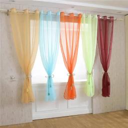 Cortina voile de cor pura, tule transparente, cenário de casamento, porta de festa, painel transparente p184c - Image 4
