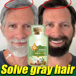 Shampoo de tintura natural de ervas naturais, 5 minutos, muda a cor do cabelo, reparo não irritante, cinza e branco, cuidados com os cabelos para homens e mulheres - Image 1