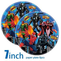 Suprimentos de Festa de Super Heróis Vingadores, Decoração de Aniversário Infantil, Copo Boy, Prato, Guardanapo, Toalha de Mesa, Balão para Criança - Image 4