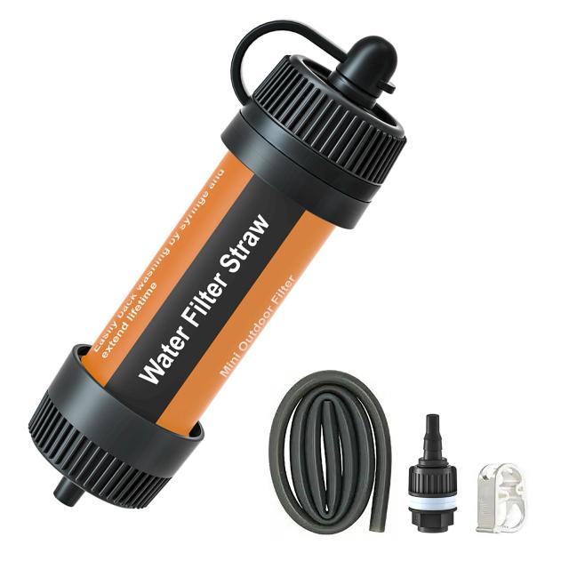 Purificador de Água Portátil para Acampamento e Caminhadas - Equipamento Ideal de Sobrevivência e Preparação de Emergência