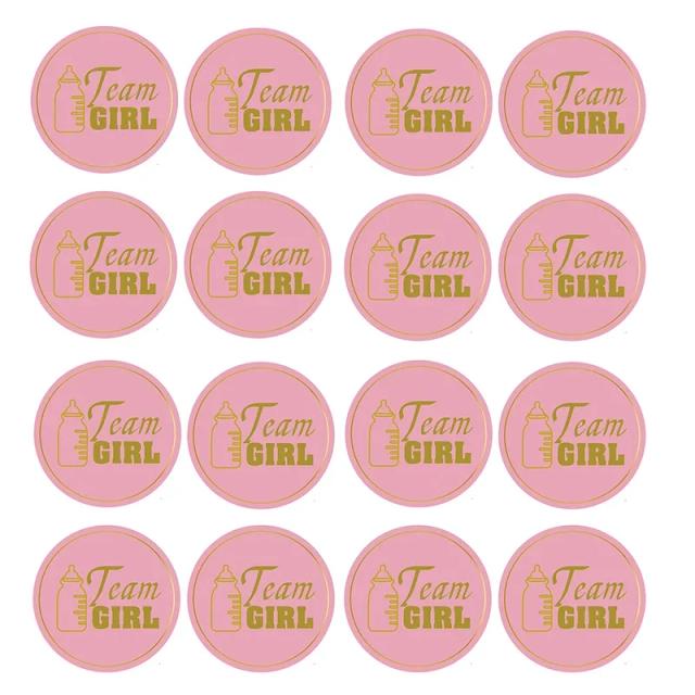 Adesivos Decorativos para Chuveiro de Bebê - 24/48 Peças para Meninos e Meninas com Tema de Revelação de Sexo