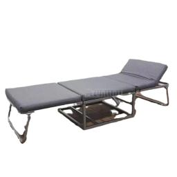 Cama dobrável portátil para escritório, Cama cinza para sesta, Tri-Fold, Cama dobrável para casa, Nenhuma instalação necessária - Image 2