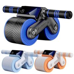 Exercitador de roda abdominal, design de roda dupla, roda de fitness abdominal, rebote automático, antiderrapante para treinamento de musculação - Image 1