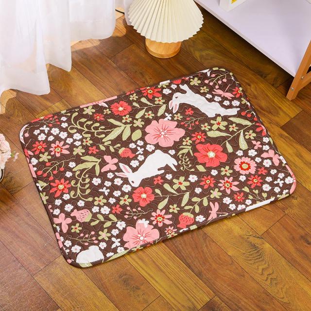 Tapete Multi-Padrão Bonito para Gaiolas - Almofada de Descanso Re-Lavável e Antiderrapante para Coelhos, Cobaias e Gatos