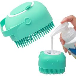 Pet Dog Shampoo Brush, Cat Massage Comb, Grooming Scrubber para banho de cabelo curto, borracha de silicone macia, 2.7oz, 80ml - Image 1