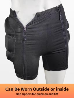 AVIVOR-Calções de Proteção com Zíper Lateral, Estofamento 3D, Adequado para Esqui, Skate, Crianças, Jovens, Adulto - Image 4