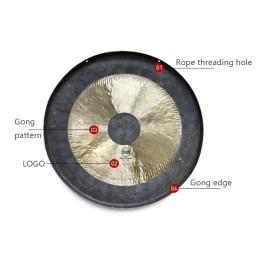 Hand Hammering Drum para ópera famosa chinesa, instrumentos de percussão, cobre, sino com martelo do tambor, corrente, abertura da estrada, 18cm-30cm - Image 3